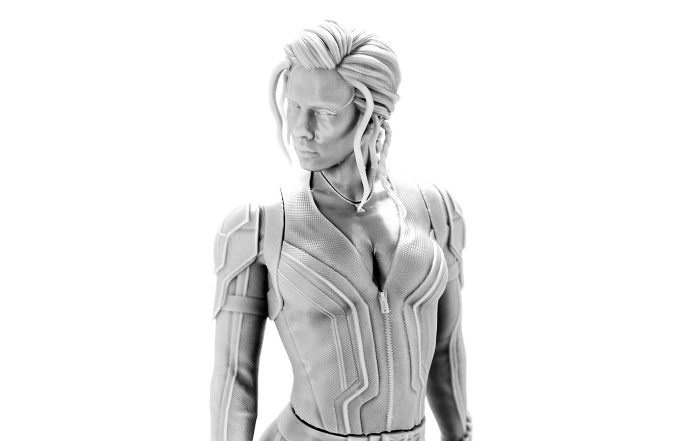 Black widow front view