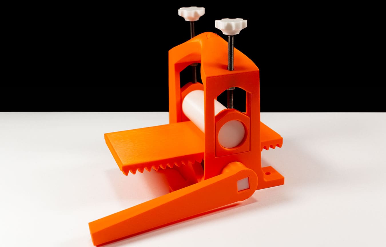 Printing press side view