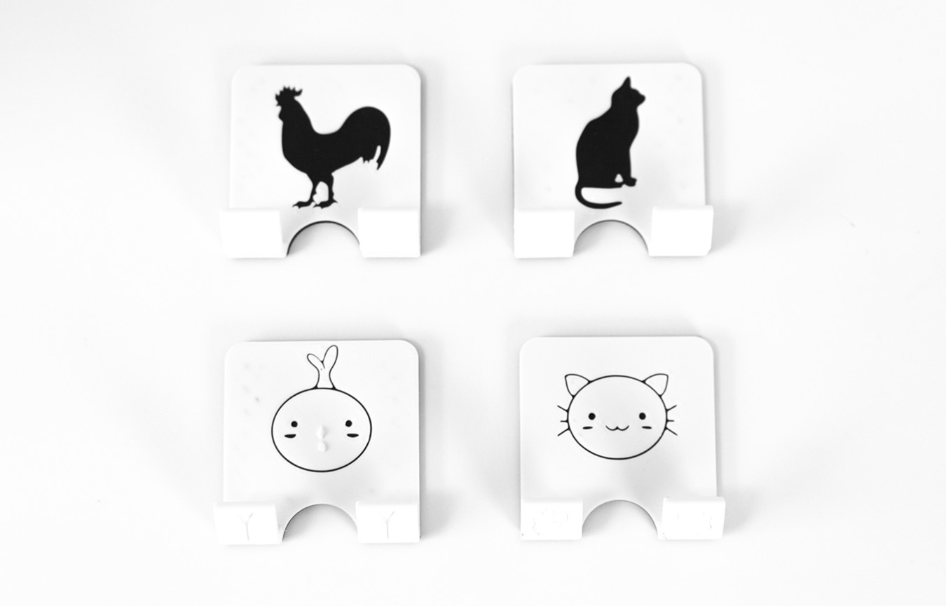 Razor holder 2 designs top front view