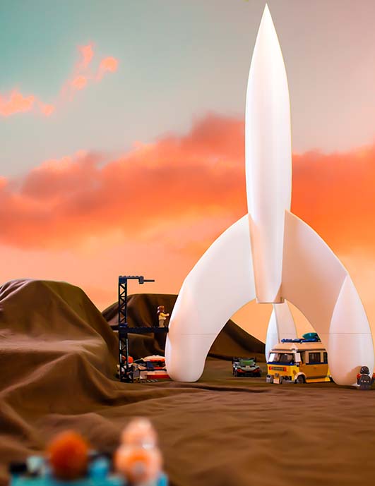 TinTin inspired rocket
